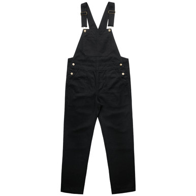 Women's Canvas Overalls in Black